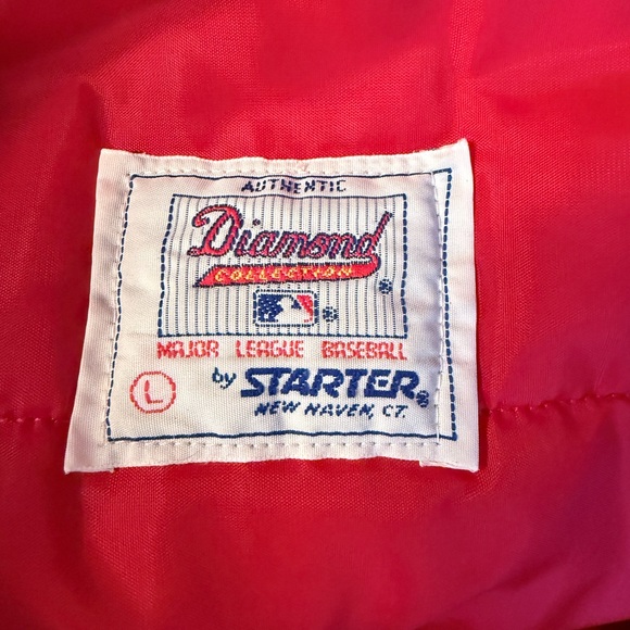 STARTER Blue and Red Bomber Jacket - Picture 3 of 4